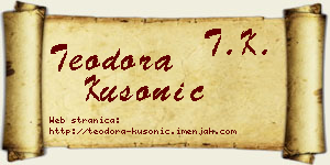 Teodora Kusonić vizit kartica
